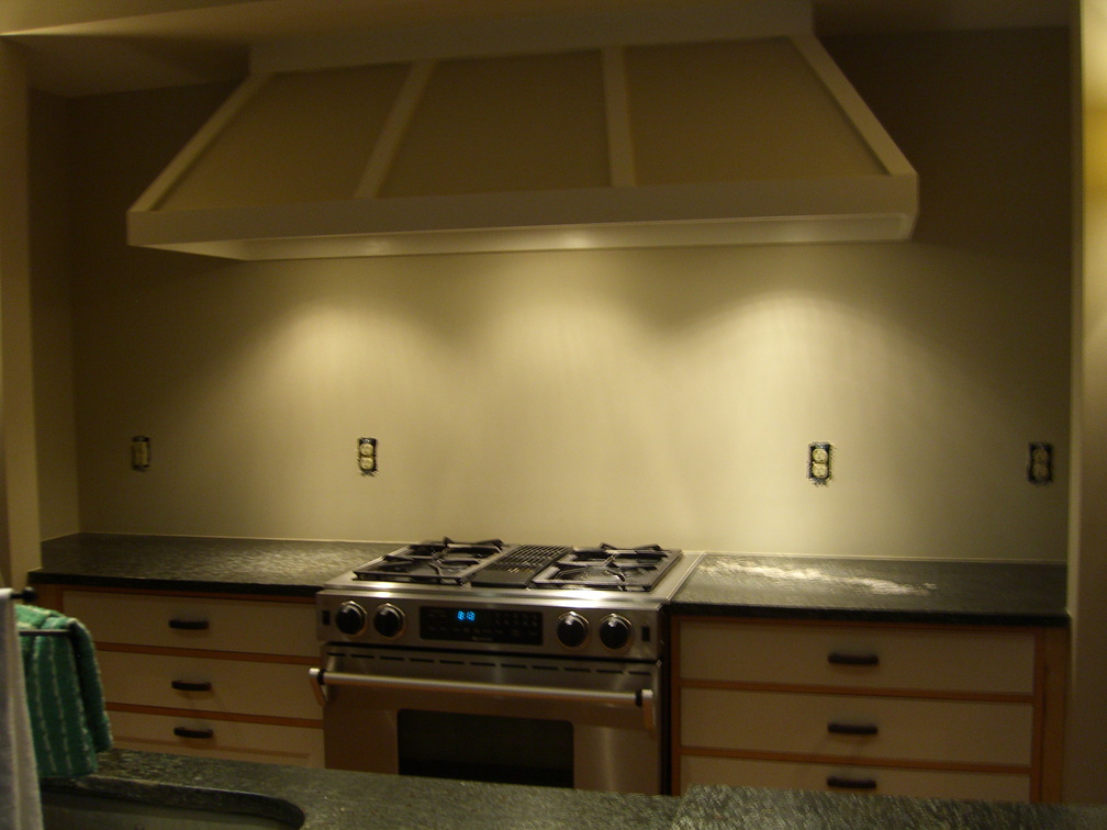 Before picture of the stove wall.