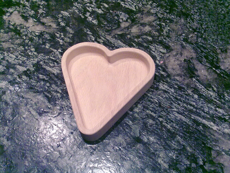 Heart shaped router bowl I made Jill for our anniversary.