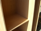 The inside of the cabinet.