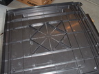 Underside of the plastic top with the center support plastic cut out