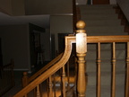 Before: Stair rail as seen from front door.