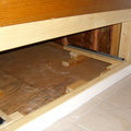 The opening ready to have the drawer inserted.
