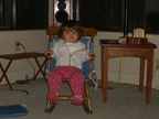 Sophia in the rocking chair.