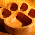 My Clemson bowl made of cherry with a tung oil finish.