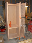 First face frame dry fit. It's built with and will be attached to the cabinet with pocket screws.