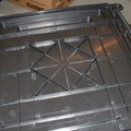 Underside of the plastic top with the center support plastic cut out