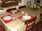 A place setting at the breakfast table