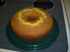 My cake, I replaced half the water with rum to see what happens!