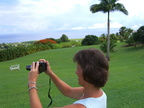 Jill taking pictures of the view